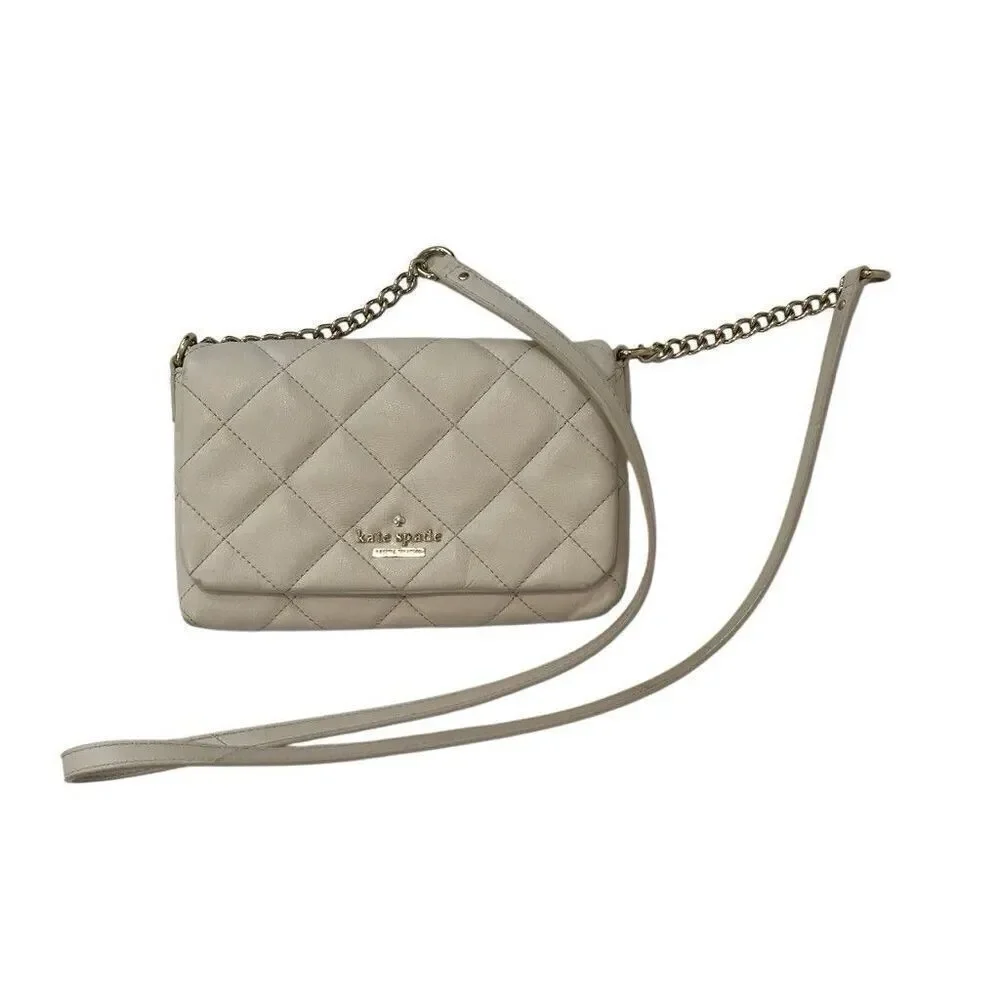 Kate Spade NY Emerson Place Mini Vivenna Nude Quilted Leather Crossbody Bag
